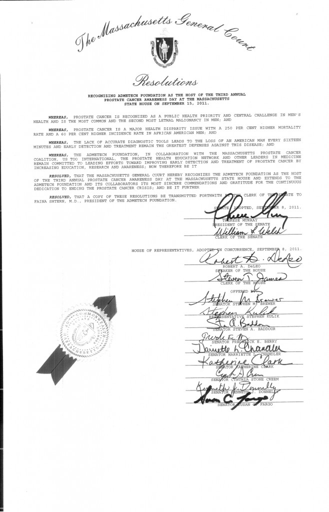 2011 Massachusetts General Court Resolution – AdMeTech